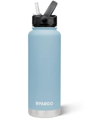 1200mL Insulated Drink Bottle w/ Straw Lid from Project Pargo - BPA and Toxic Free - Bay Blue