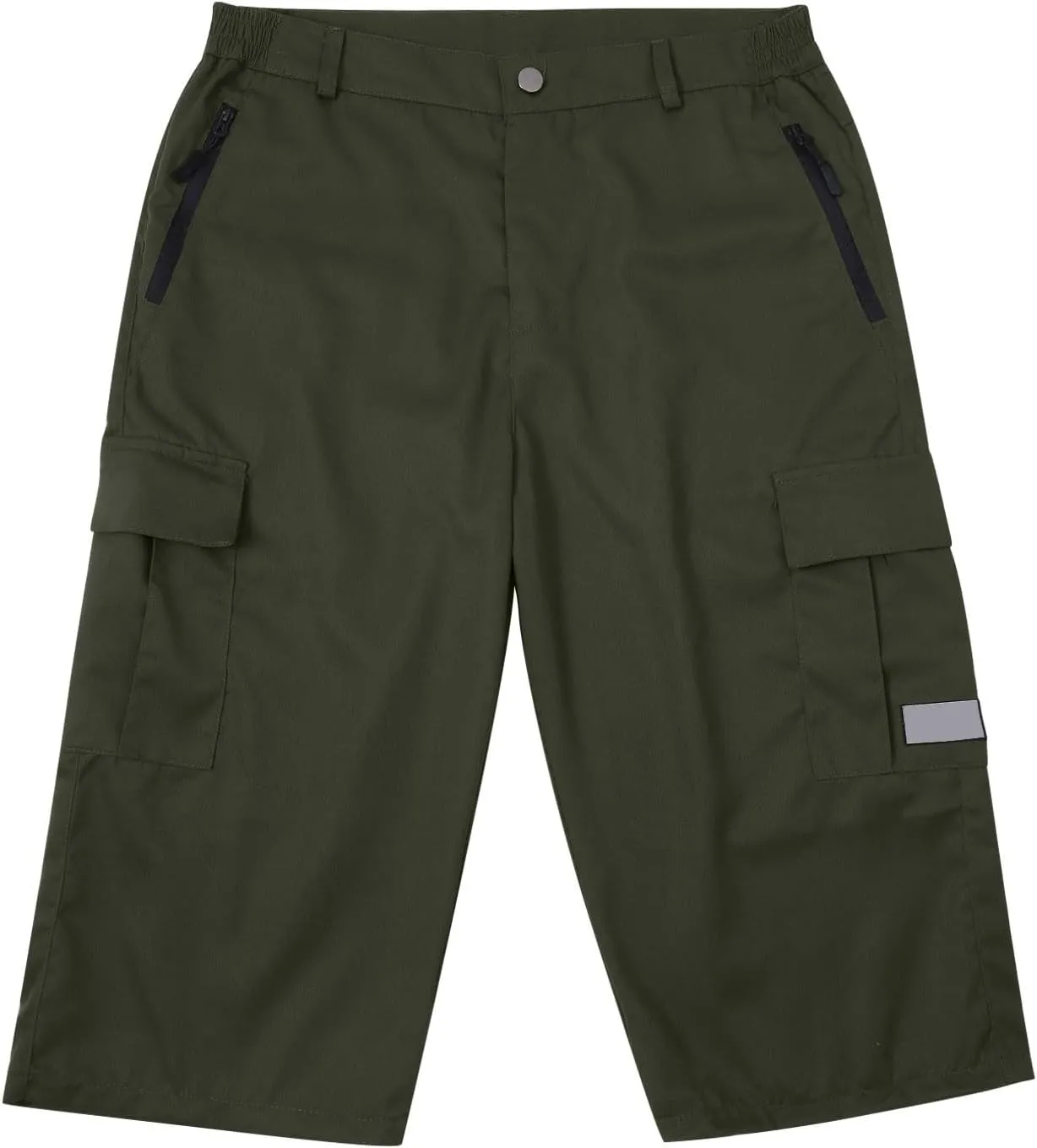 3/4 Cargo Shorts for Men Lightweight Outdoor Climbing Hiking Walking Capri Work Shorts with Multi Pockets Athletic Gym Shorts