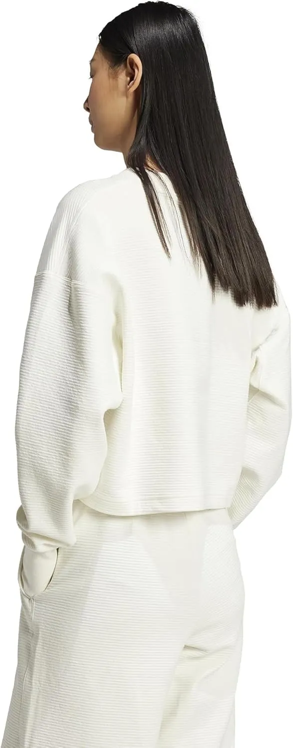 adidas Women's All Szn Ribbed V-Neck Sweatshirt