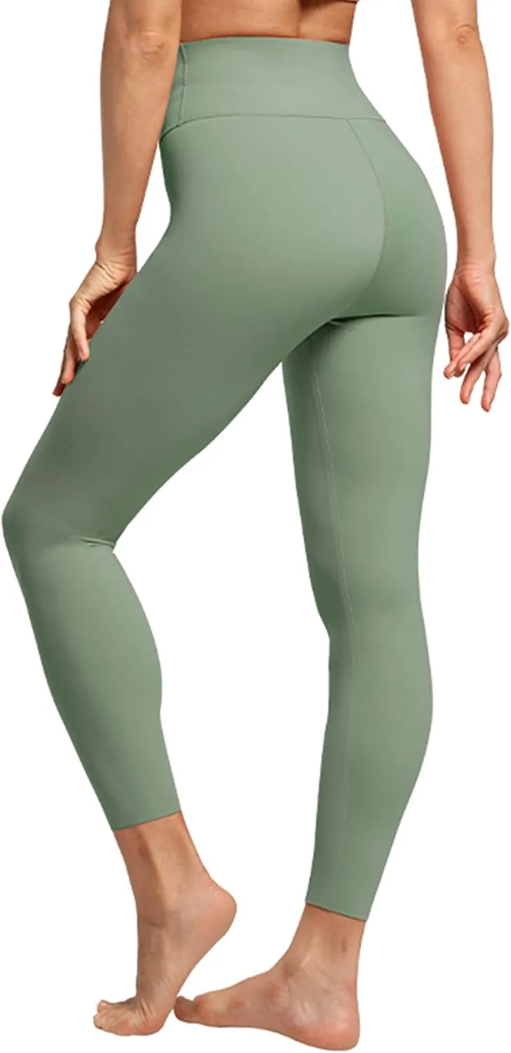 AKASO Womens High Waisted Yoga Pants, 7/8 Length Workout Leggings Naked Feeling Tummy Control Tights