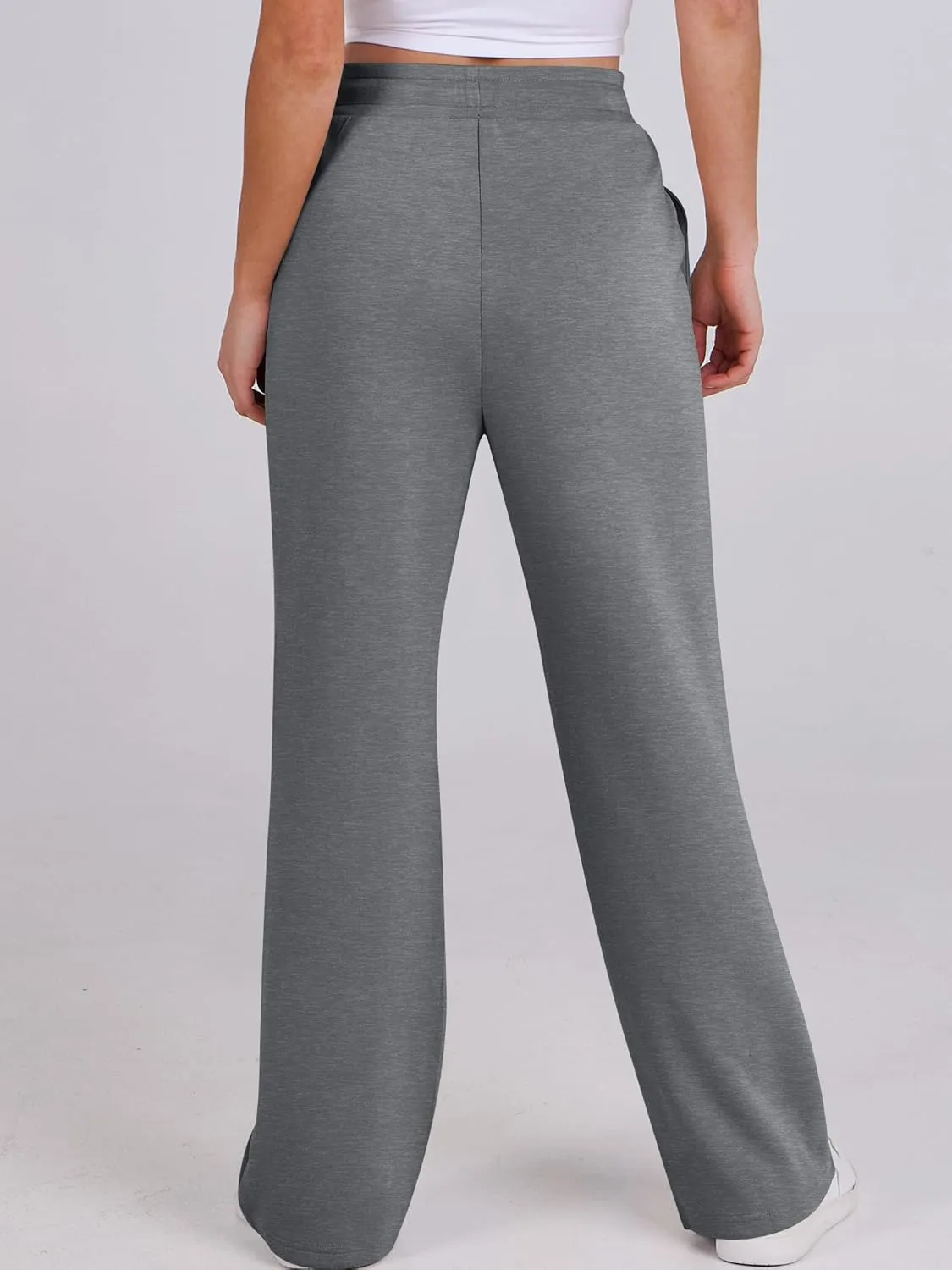 ANRABESS Women's Wide Leg Sweatpants High Waist Baggy Flared Pants Drawstring Athletic Joggers Sweat Pants