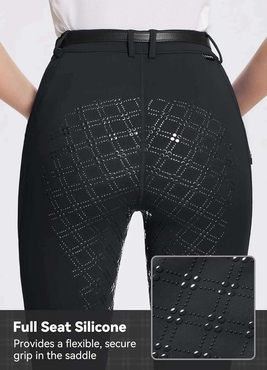 baleaf Womens Horse Riding Pants Equestrian Full Seat Breeches Horseback Tights Silicone Zipped Pocket