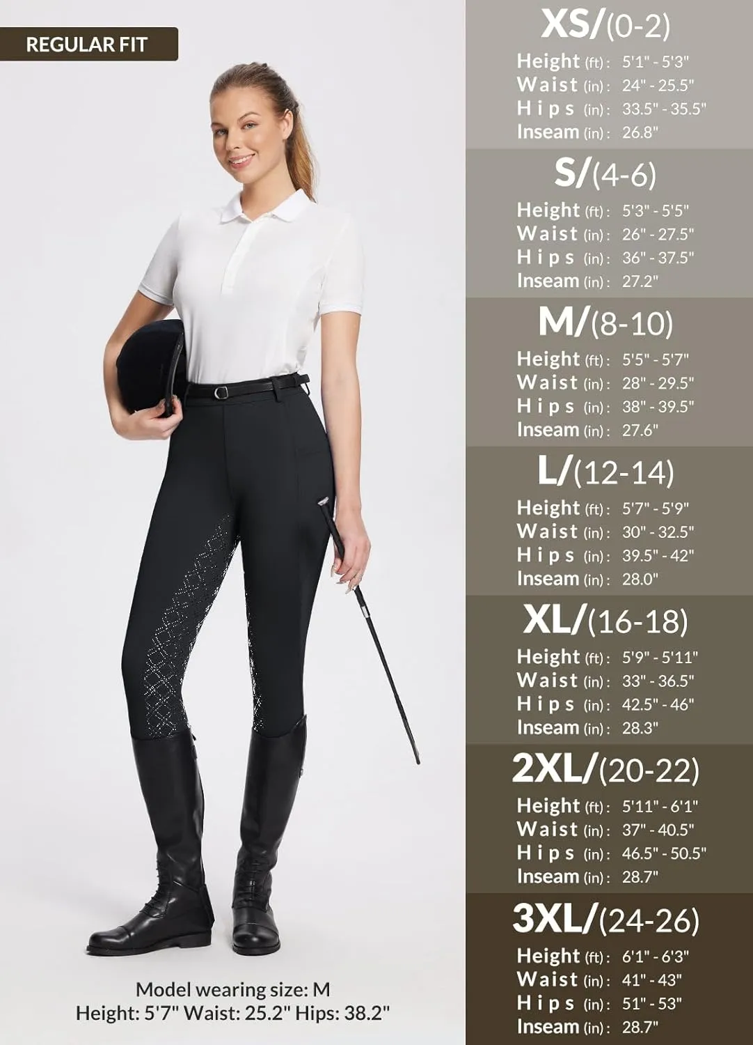 baleaf Womens Horse Riding Pants Equestrian Full Seat Breeches Horseback Tights Silicone Zipped Pocket