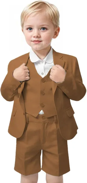 Boys Formal Suit Piece Slim Fit Boys Suit Tuxedos for Wedding Short Pants Suits for Teens Homecoming