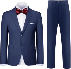 Boys Formal Suit Set Complete Outfit Slim Fit Tuxedo for Boy