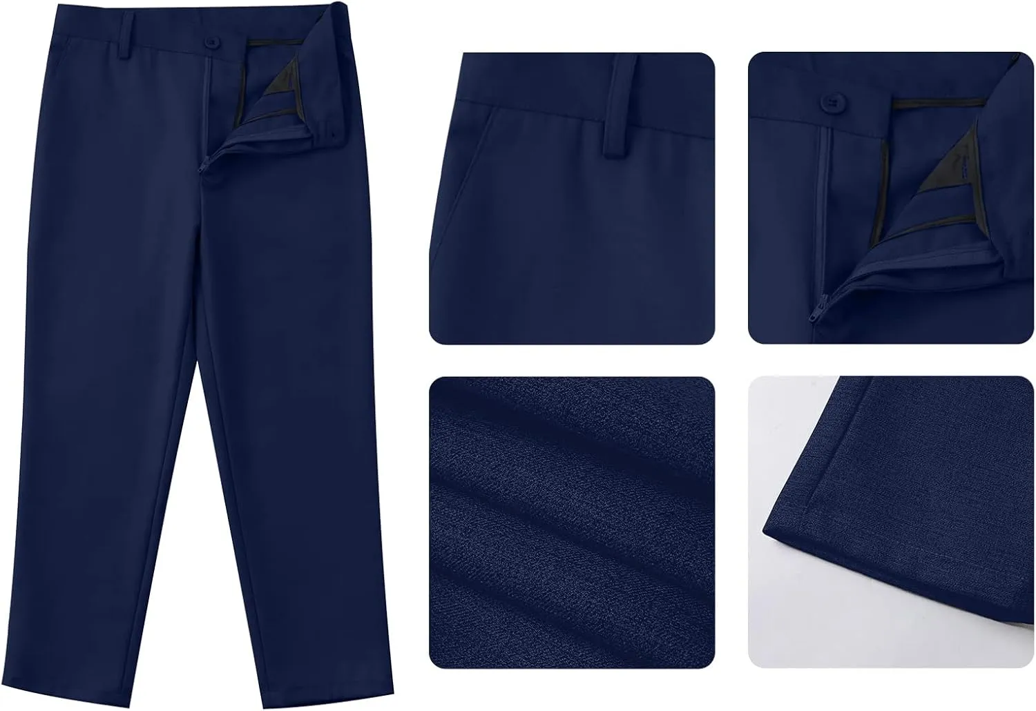 Boys Suits Slim Fit 4 Piece Formal Dresswear Suit for Kids Tuxedo Wedding Set Toddler Boy Dress with Vest Shirt Pants and Tie