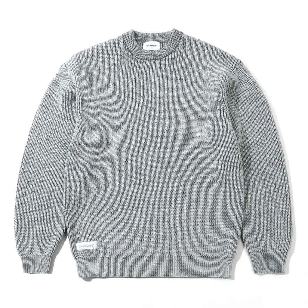 BUTTER DRAIN KNIT SWEATER - GREY