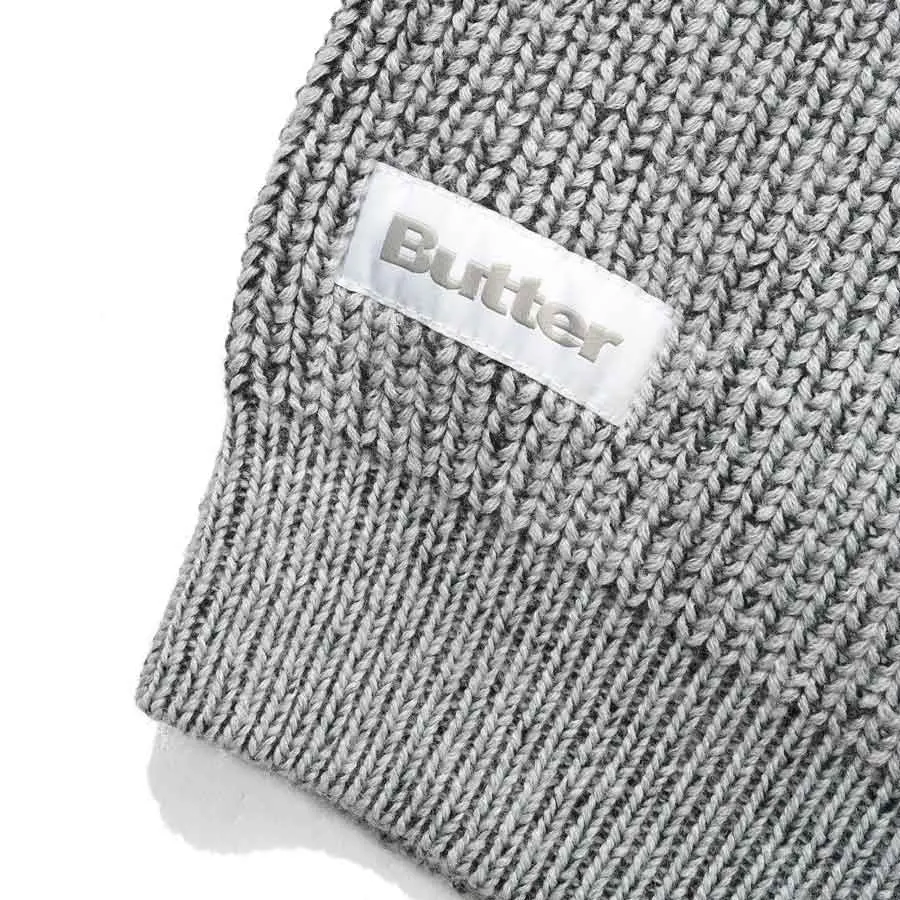 BUTTER DRAIN KNIT SWEATER - GREY