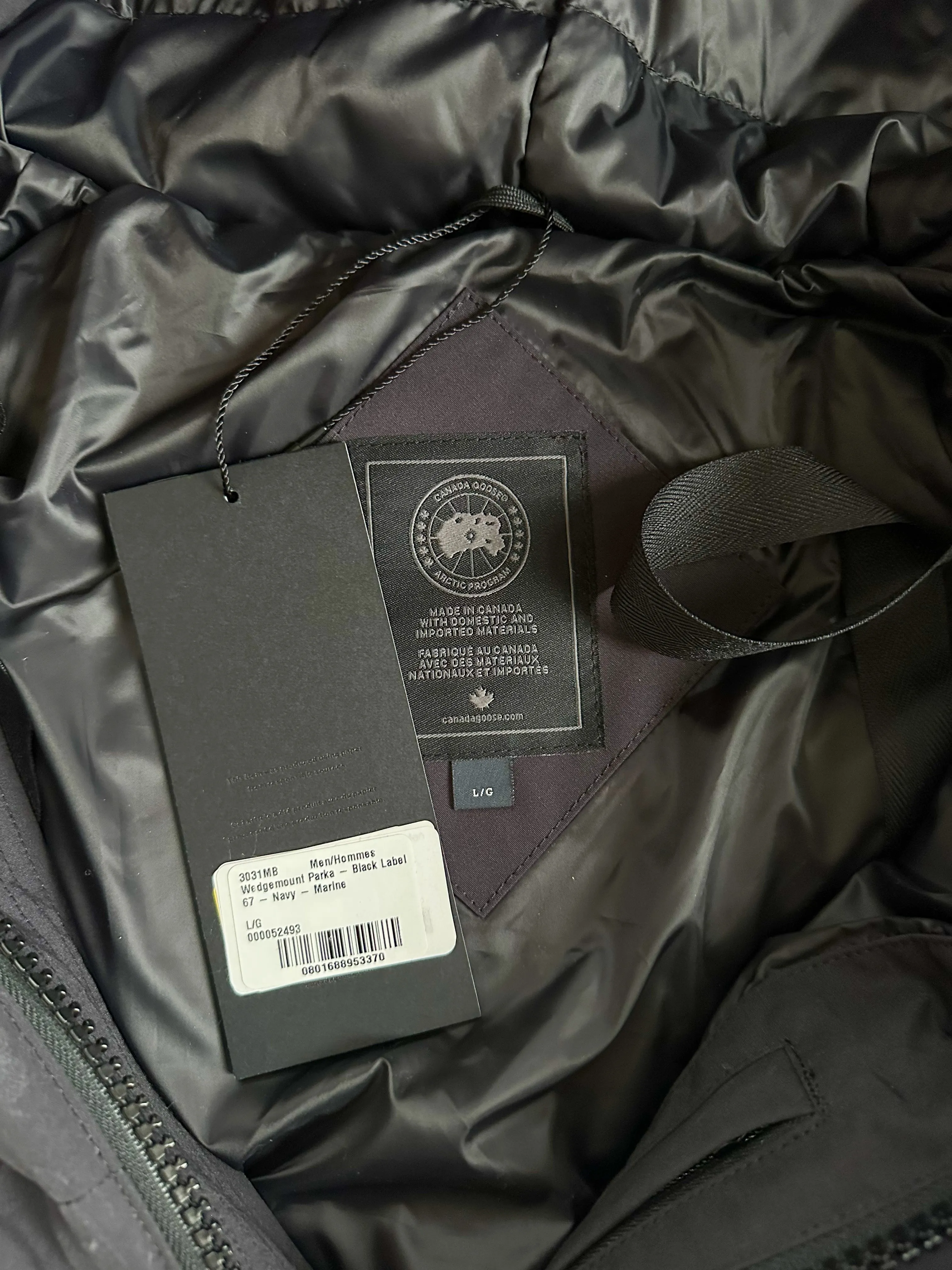 Canada Goose Navy Wedgemount Black Label Men's Jacket