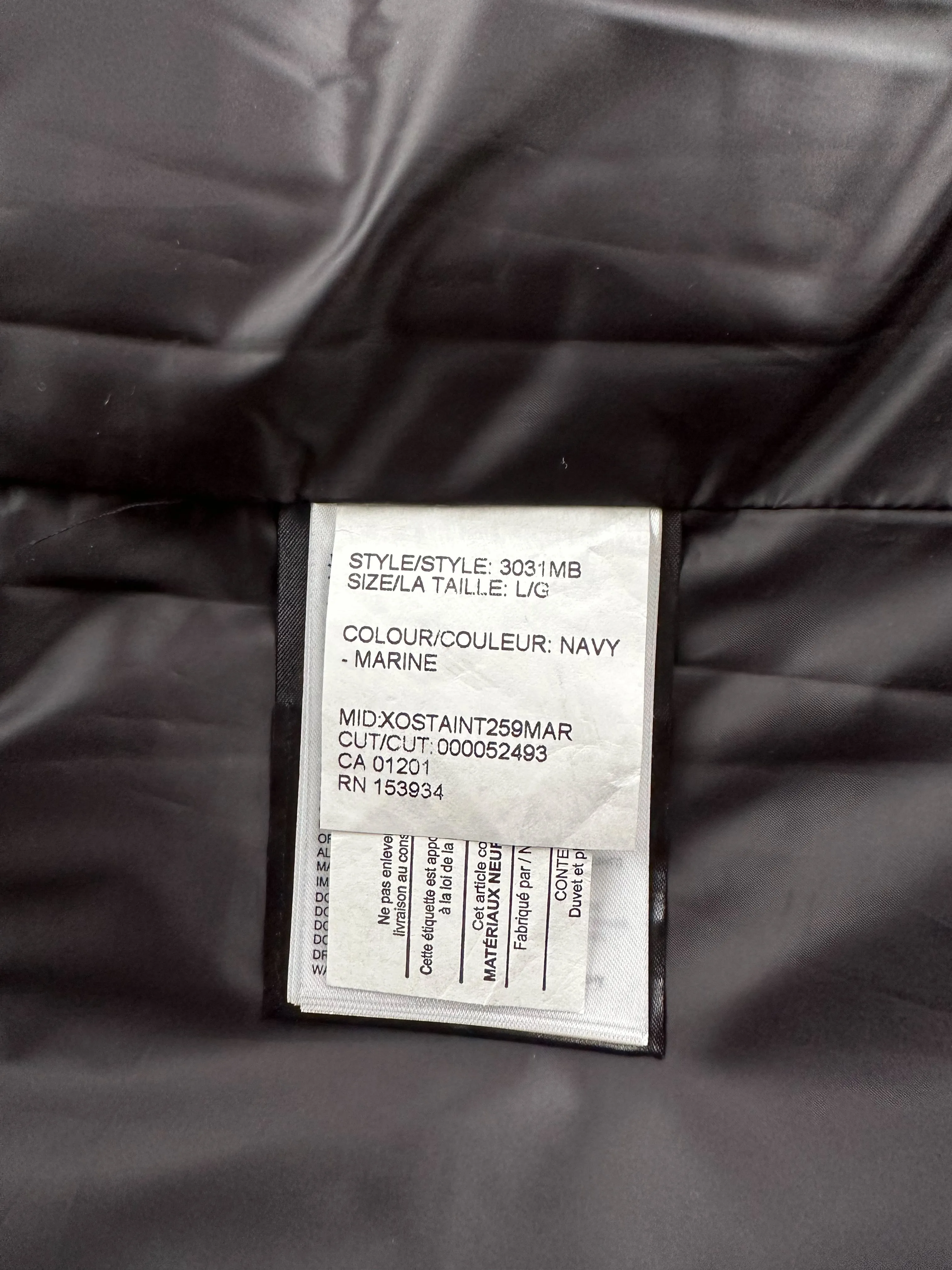 Canada Goose Navy Wedgemount Black Label Men's Jacket