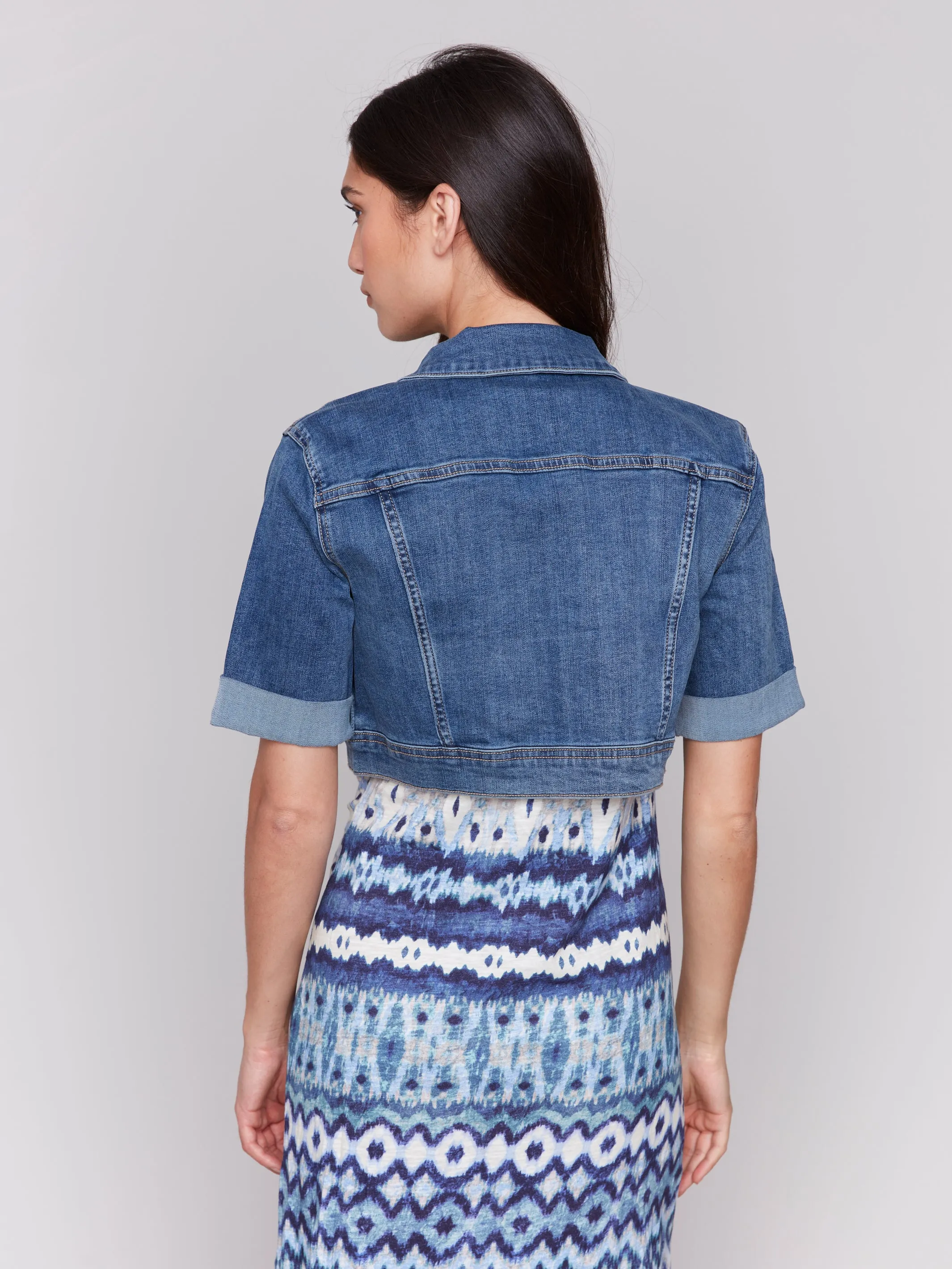 Charlie B Jean Jacket C6112 Medium Blue