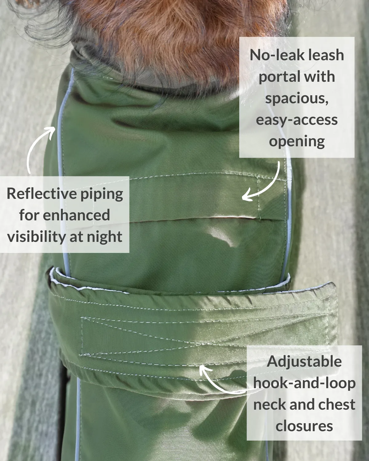 City Slicker All-Weather Dog Jacket & Raincoat - Kombu Green