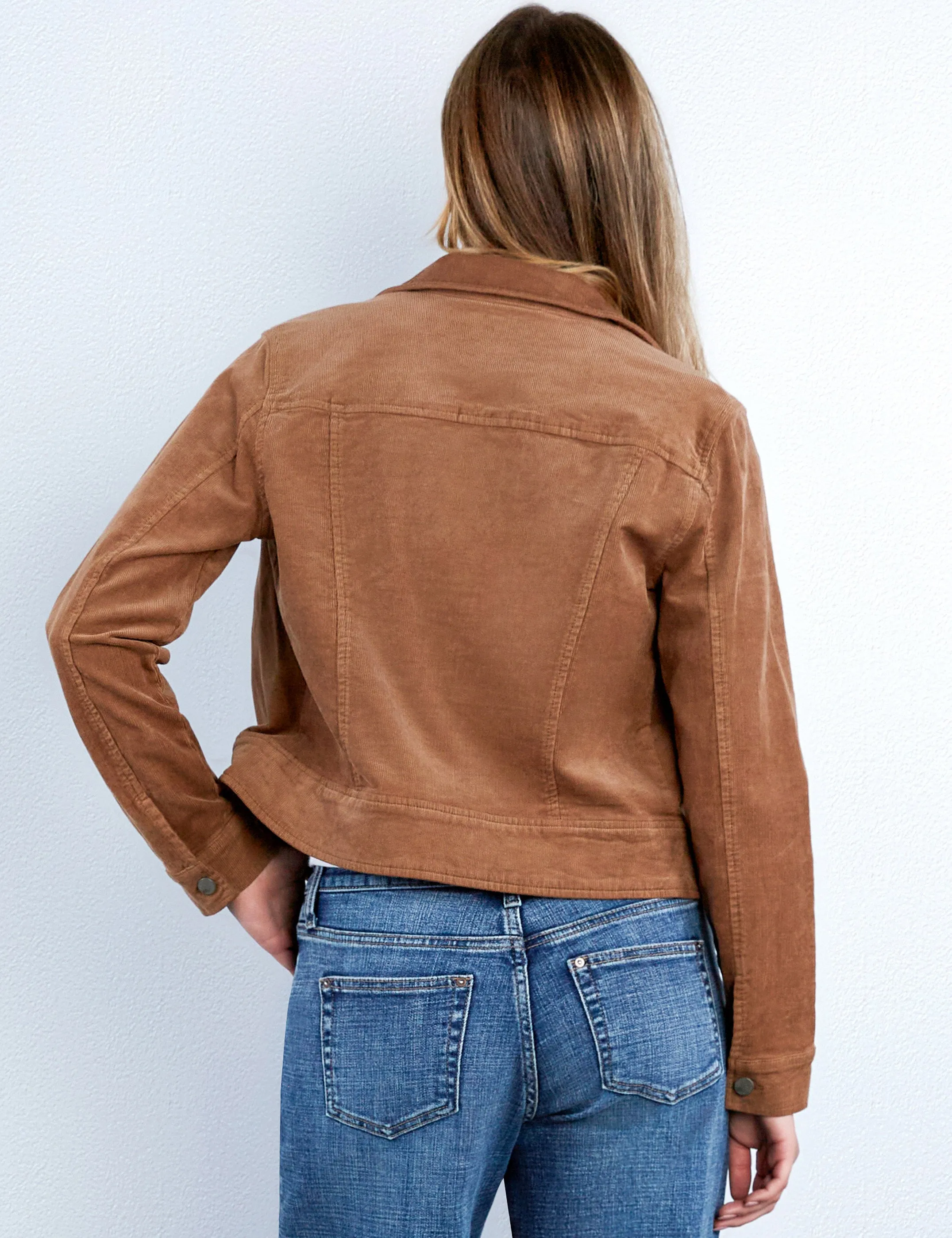 Cropped Cord Jean Jacket