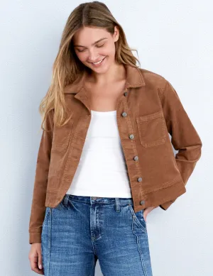 Cropped Cord Jean Jacket