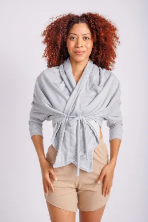 Cropped Grey Terry Wrap