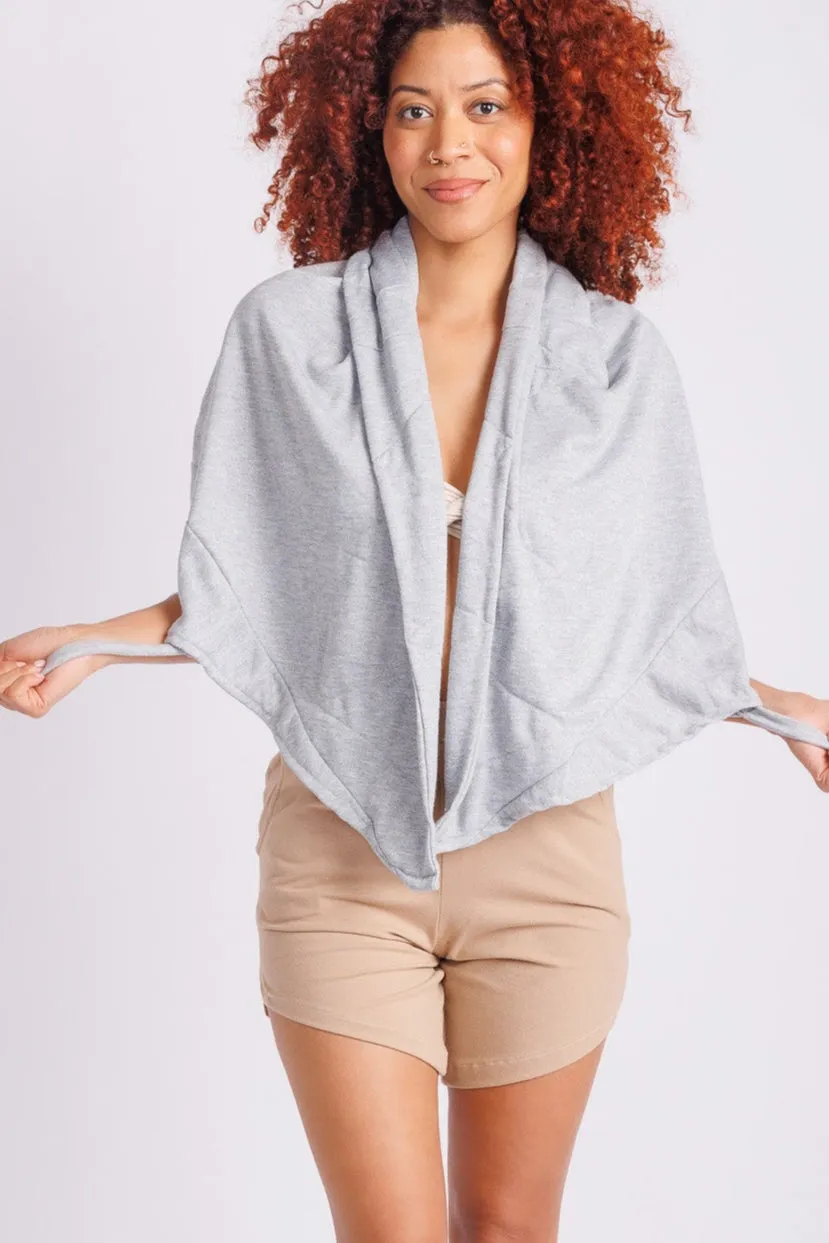 Cropped Grey Terry Wrap