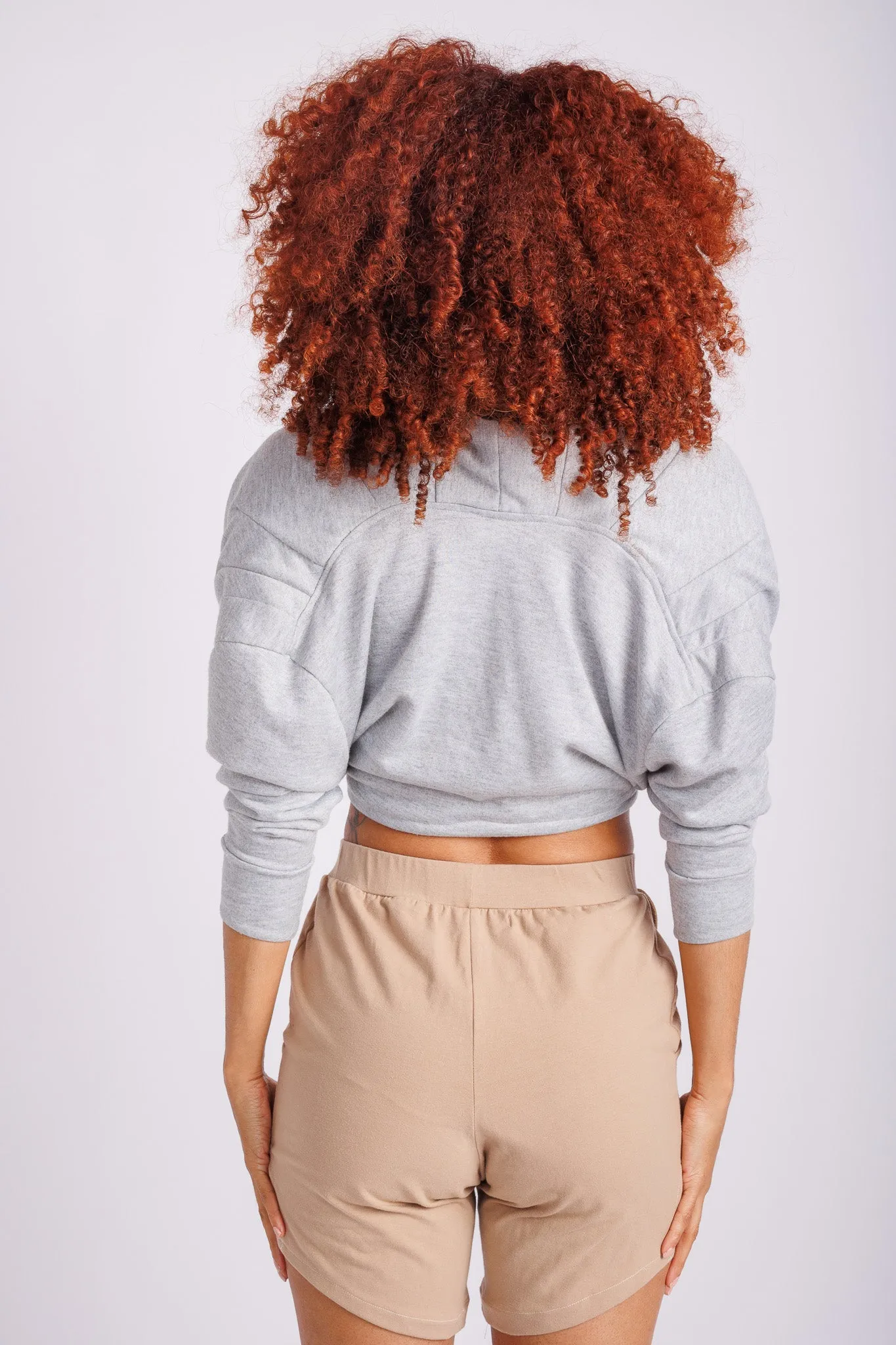 Cropped Grey Terry Wrap
