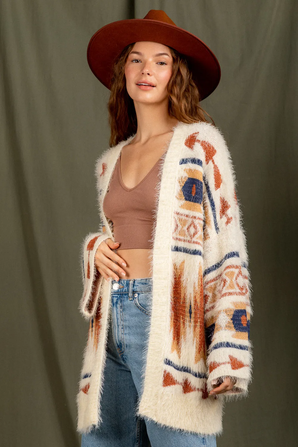 Fuzzy Thinking Cardigan - Cream