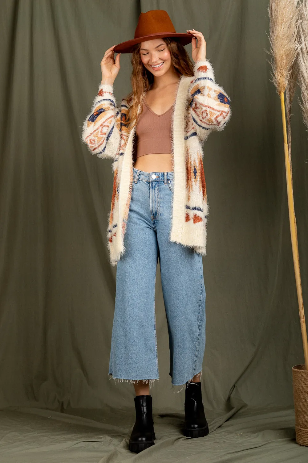 Fuzzy Thinking Cardigan - Cream