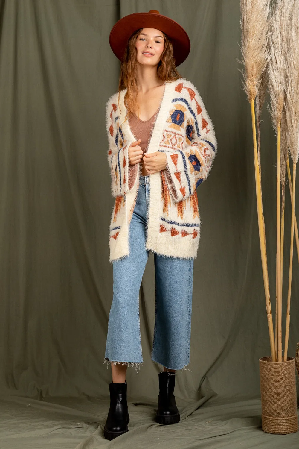 Fuzzy Thinking Cardigan - Cream
