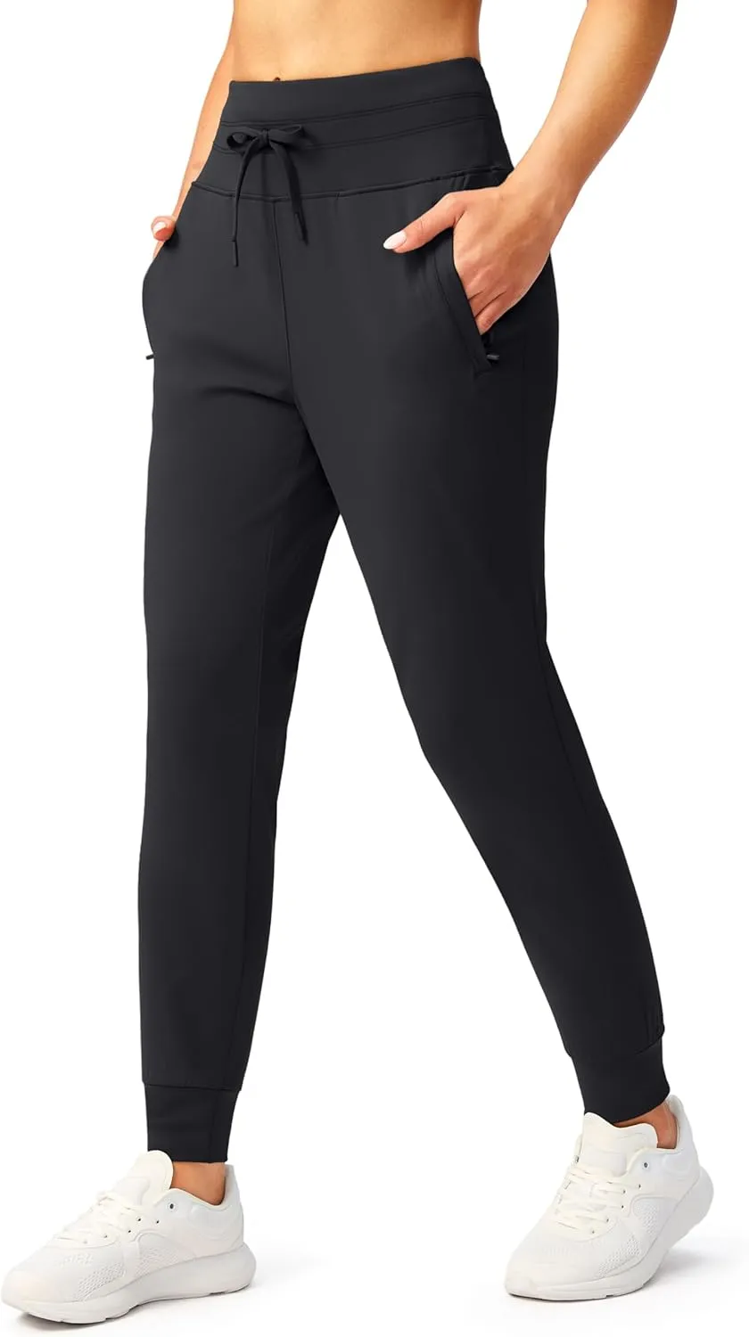 G Gradual Women's Joggers Pants with Zipper Pockets High Waisted Sweatpants Athletic Tapered Pants for Women Lounge Workout