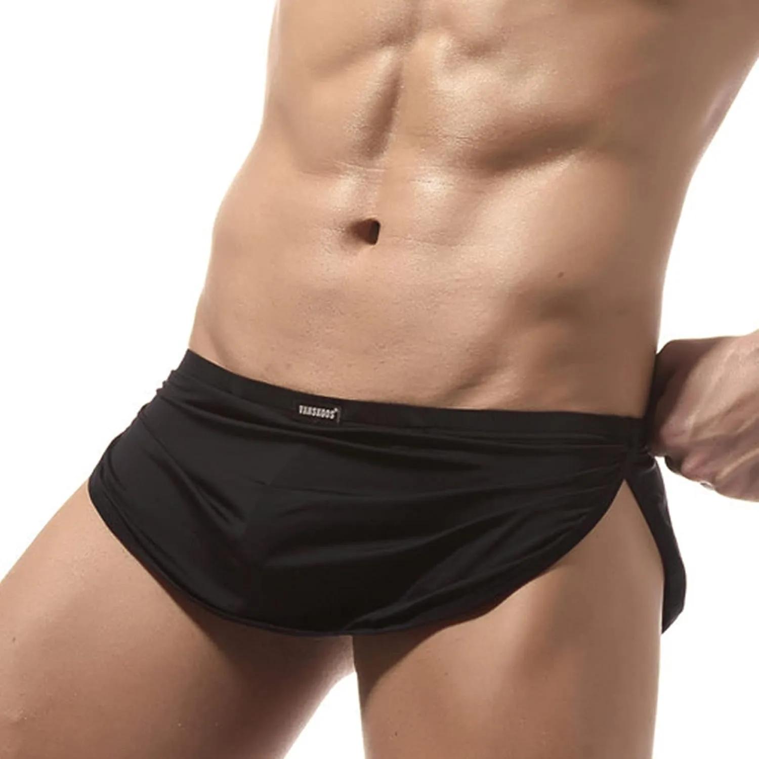 GIERIDUC Men's Sheer Posing String Bikini Briefs Cotton Underwear for Men Pack Men Wearing Pink Panties Full Body Muscle Suit