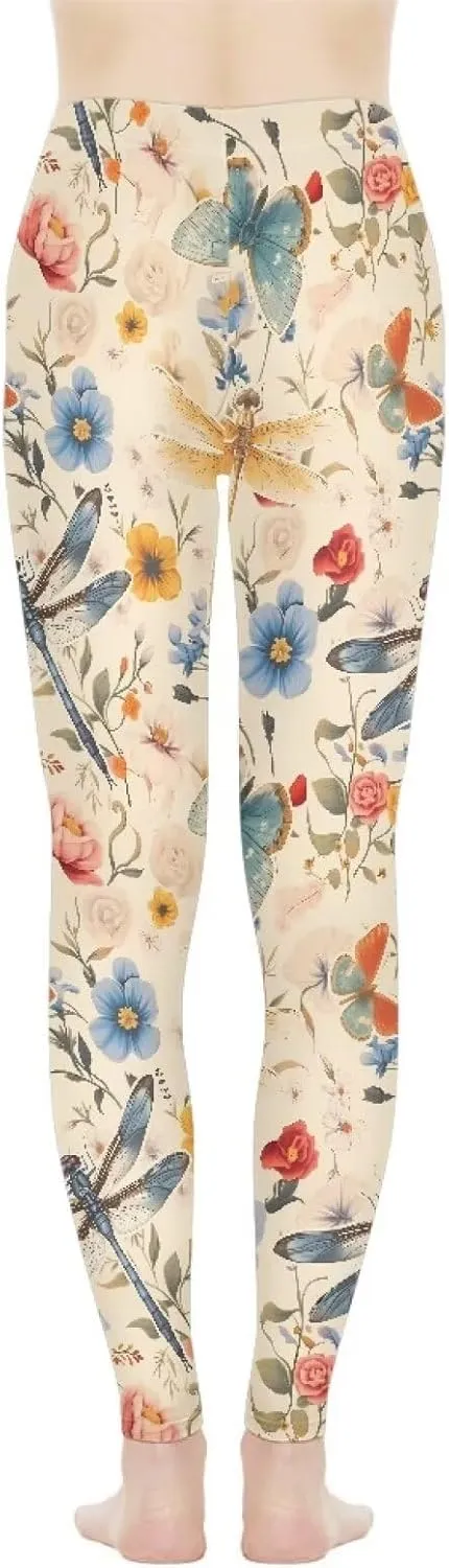 Irisjudy Christmas Elk Leggings for Women Thanksgiving Pumpkin High Waist Tummy Control Legging Purple Bat Running Yoga Pants