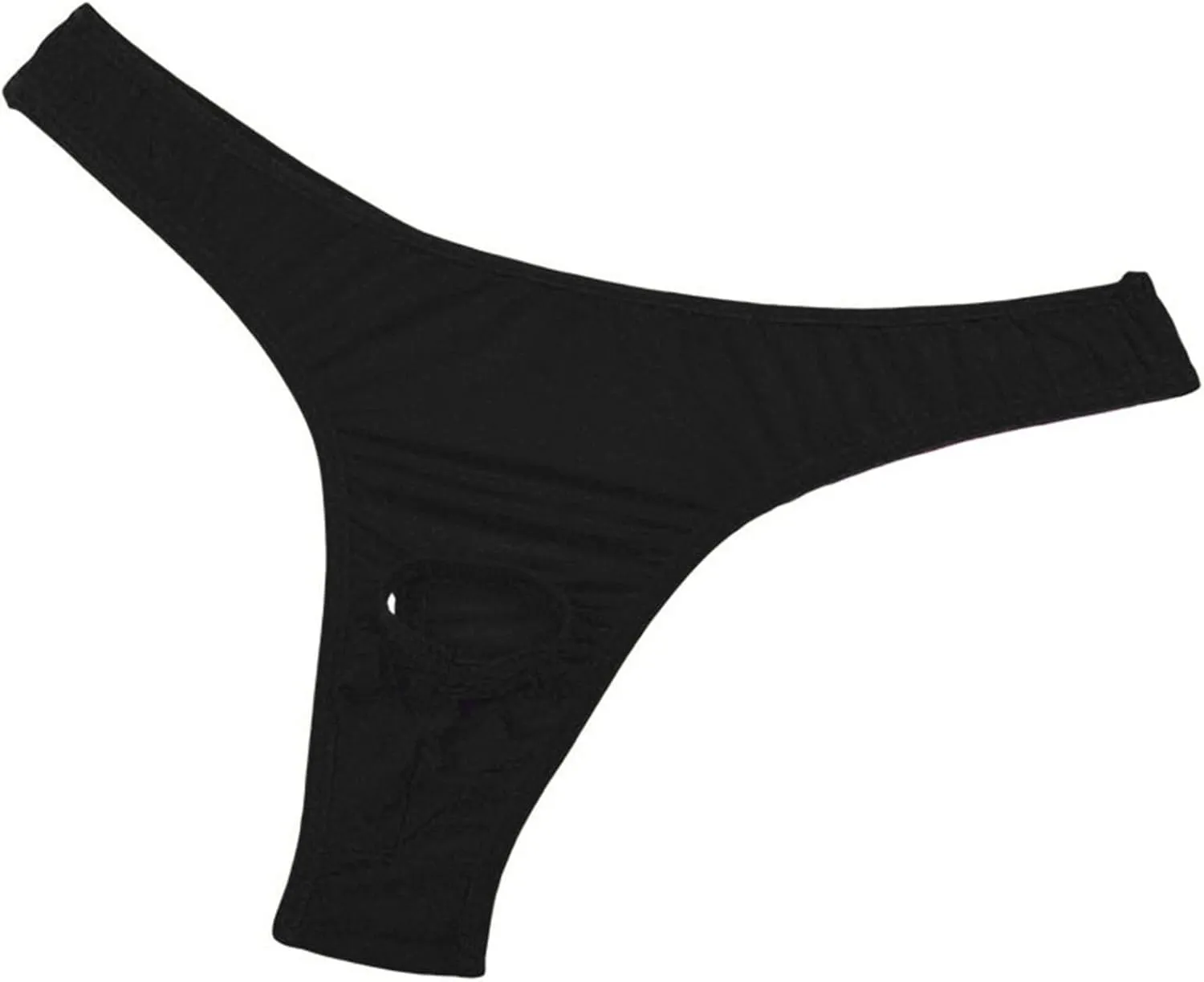 JEsilunmaMY Briefs Underwear for Men Low Rise Ice Silk Open Pouch Thong Bikini See Through Sexy Panties Underpants Swimwear