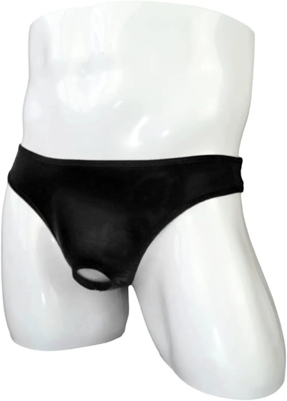 JEsilunmaMY Briefs Underwear for Men Low Rise Ice Silk Open Pouch Thong Bikini See Through Sexy Panties Underpants Swimwear
