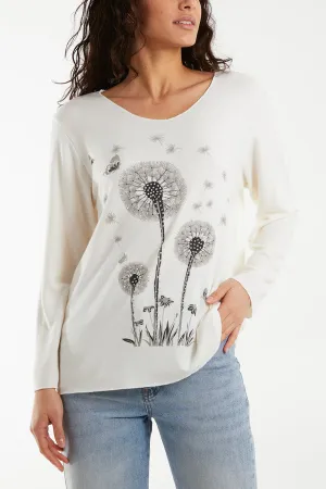 Ladies Cream Dandelion Top