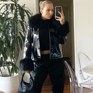 LEATHER CROPPED JACKET