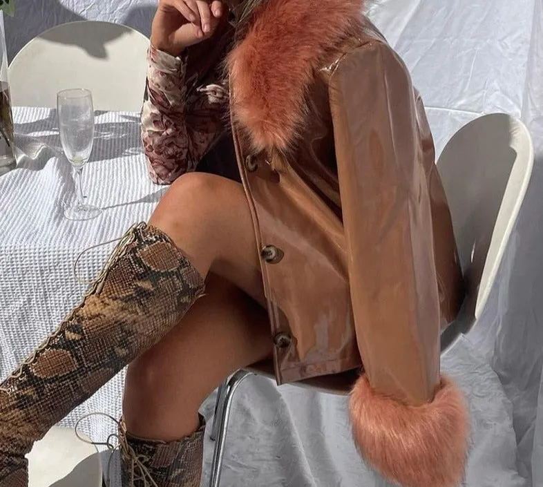 LEATHER CROPPED JACKET
