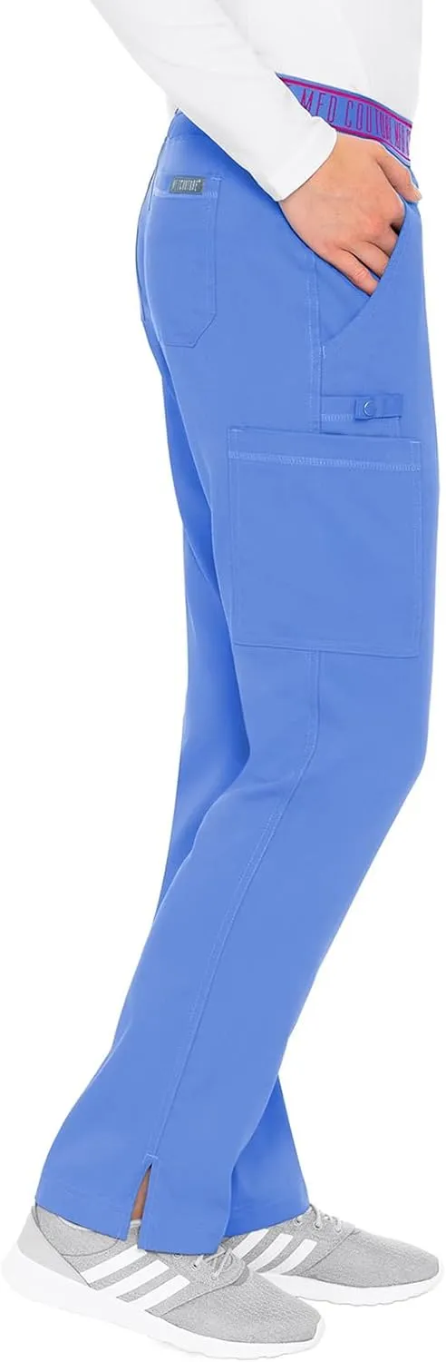 Med Couture Women's Yoga Pull-On Pant with 7 Pockets Ultra-Soft Rib-Knit Waistband and 2-Way Stretch Technology - MC7739
