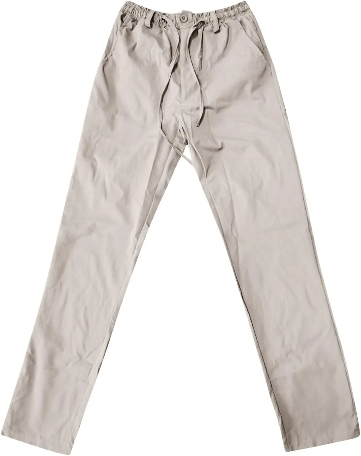 Mens Casual Pants, Elastic Waist and Zip Fly with Adjustable Internal Drawstring Custom Fit for Men Workout Pants