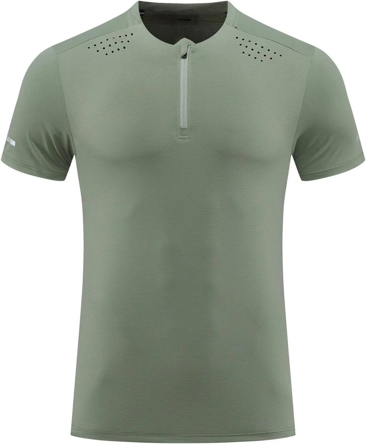Men's Reflective Sport T-Shirt, Quick-Dry Gym Running Top