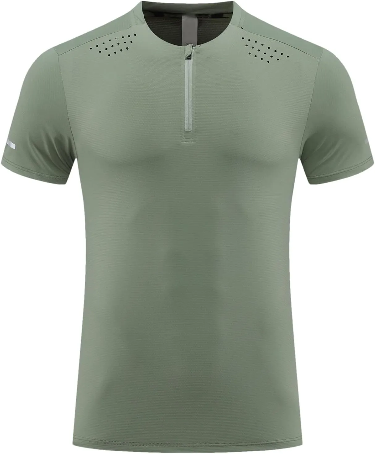 Men's Reflective Sport T-Shirt, Quick-Dry Gym Running Top