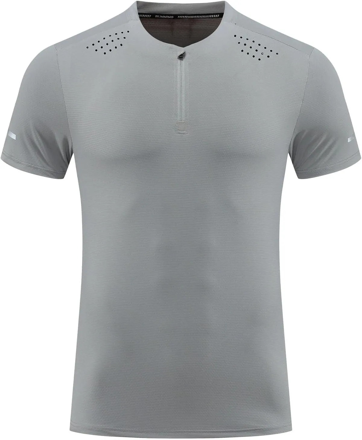 Men's Reflective Sport T-Shirt, Quick-Dry Gym Running Top