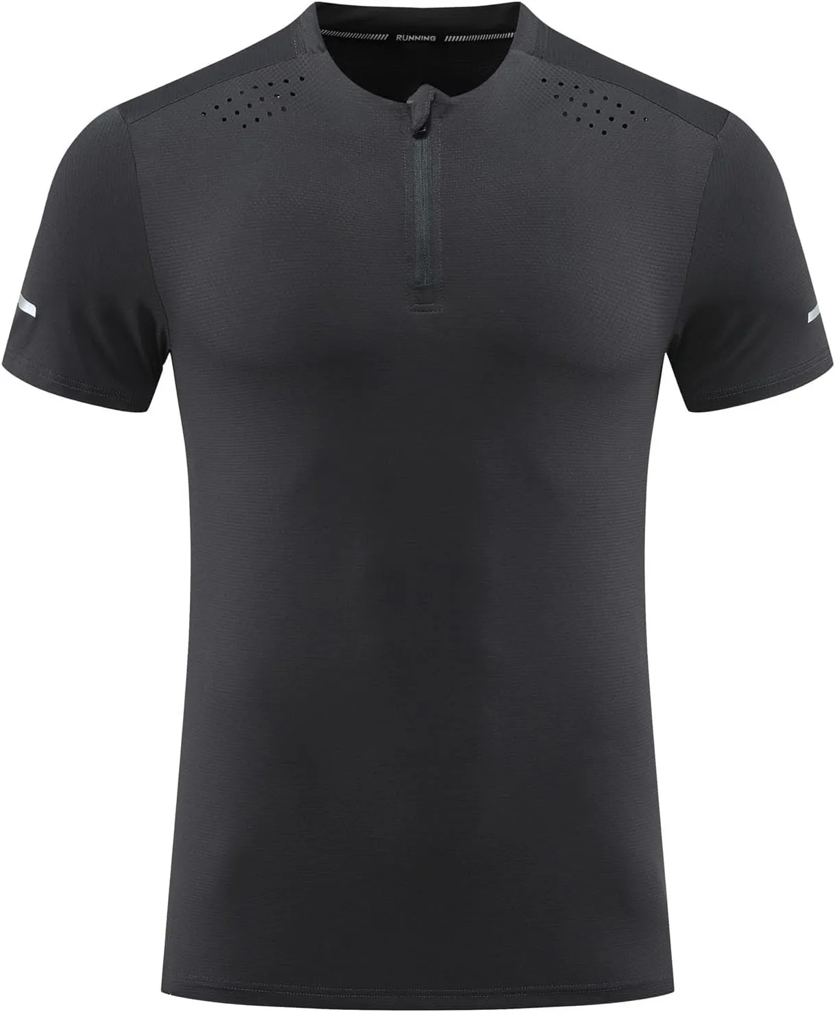 Men's Reflective Sport T-Shirt, Quick-Dry Gym Running Top