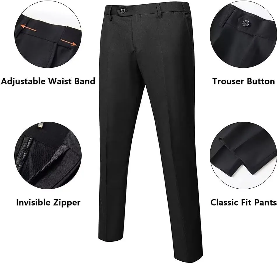 Mens Suits 3 Piece Slim Fit Formal Tailcoat Blazer Pants Vest Set for Performance Long Tail Tuxedos Wedding Dress Coat