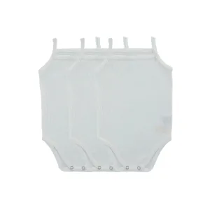 Noggi White Pointelle Three Pack Baby Boy Undershirts- FINAL SALE