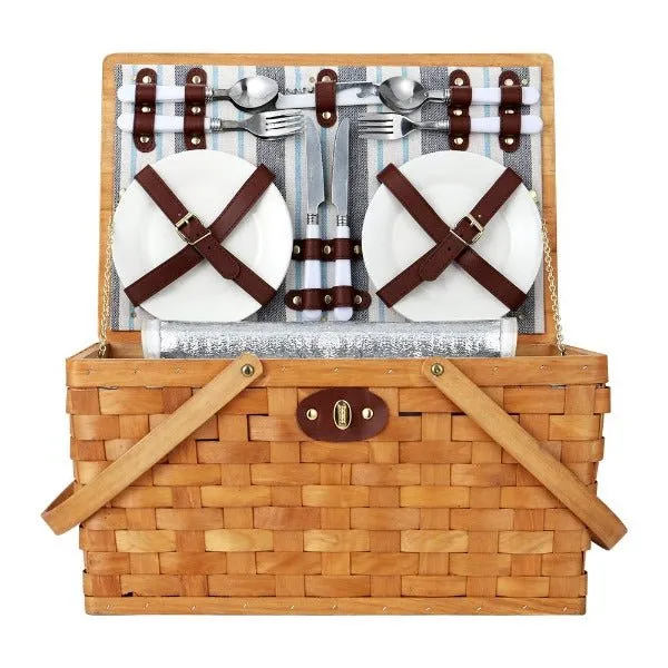Picnic Basket With Insulated Cooler Bag - 4 Person