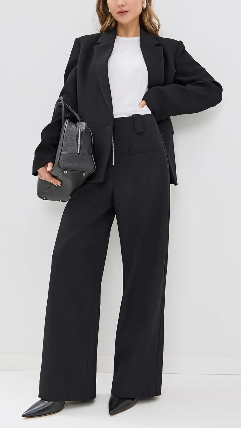 Pixie Market Women's Zip Wide Leg Pants