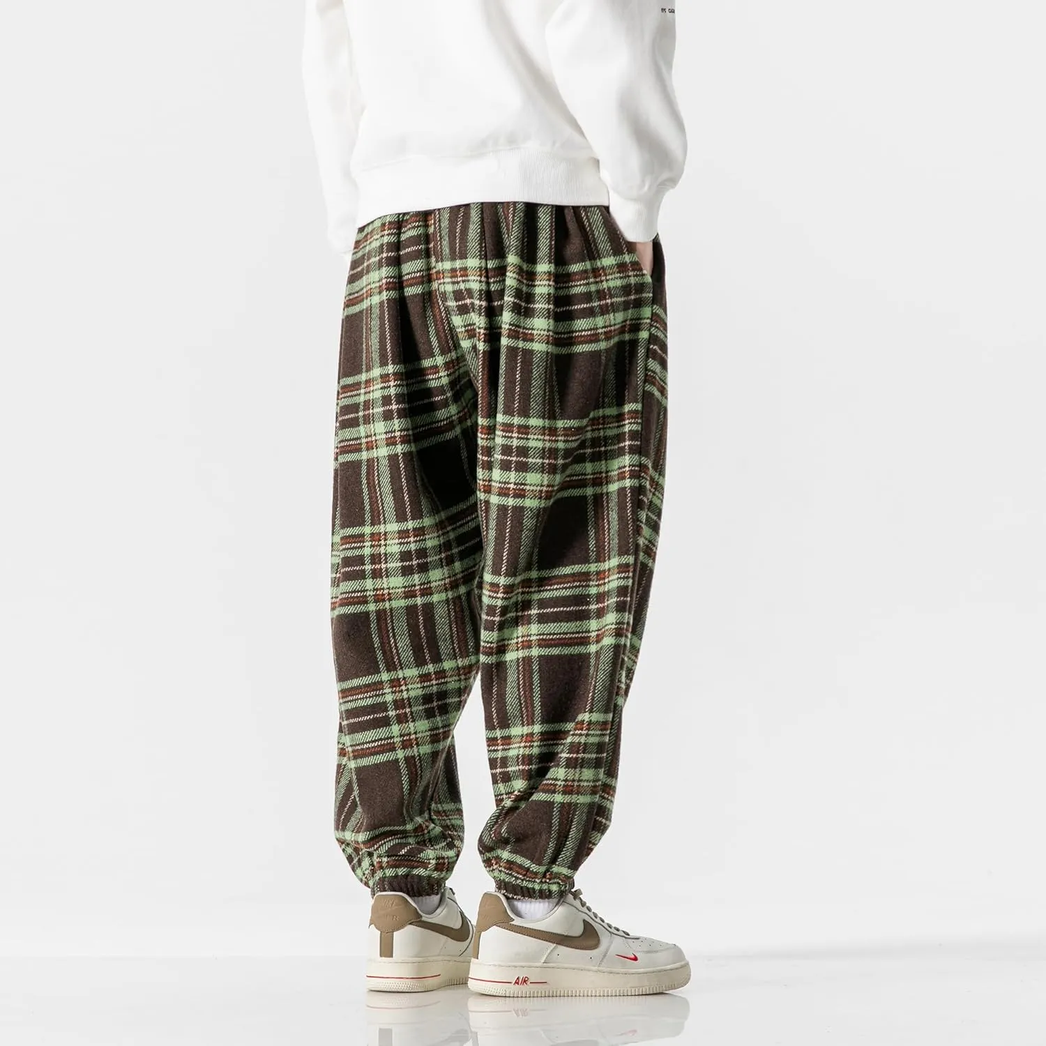 PRIJOUHE Men's Joggers Sweatpants Casual Wide Leg Jogger Pants Lightweight Sweat Pants with Pockets