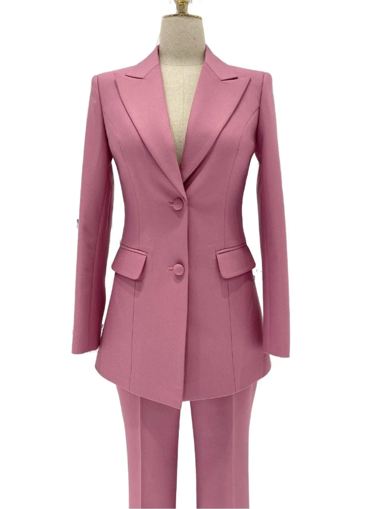 Rose Two Piece Pant Suit - Women Slim Fit Trouser Suit