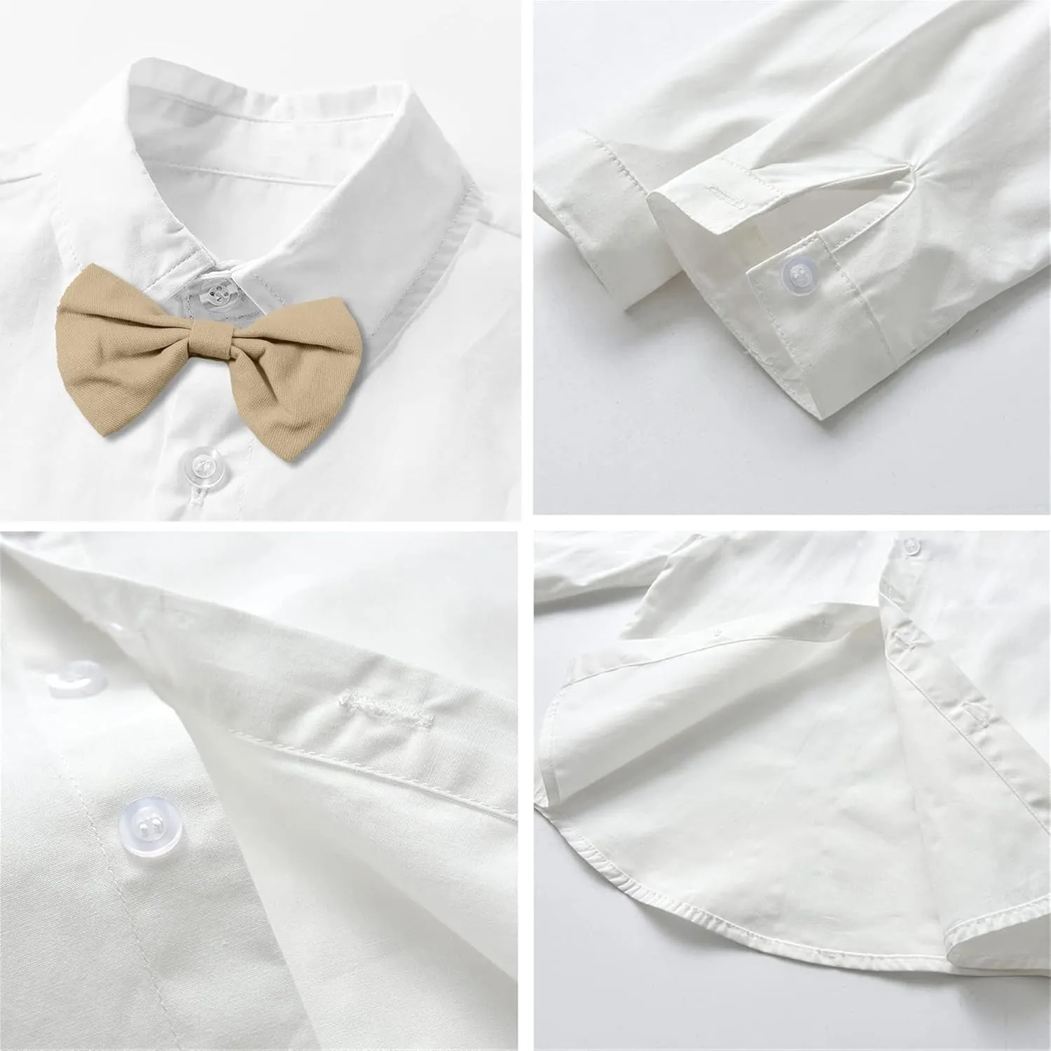 SANGTREE Boys' Long Sleeved Two-piece Set With Suspenders Suitable For All Seasons, 3 Months - 14 Years