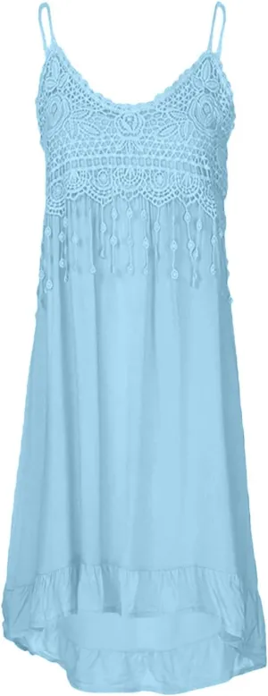 Summer Dresses for Women 2024 Sleeveless Strappy Party Formal Dress Summer Beach Loose Fit Flowy Maxi Sundress