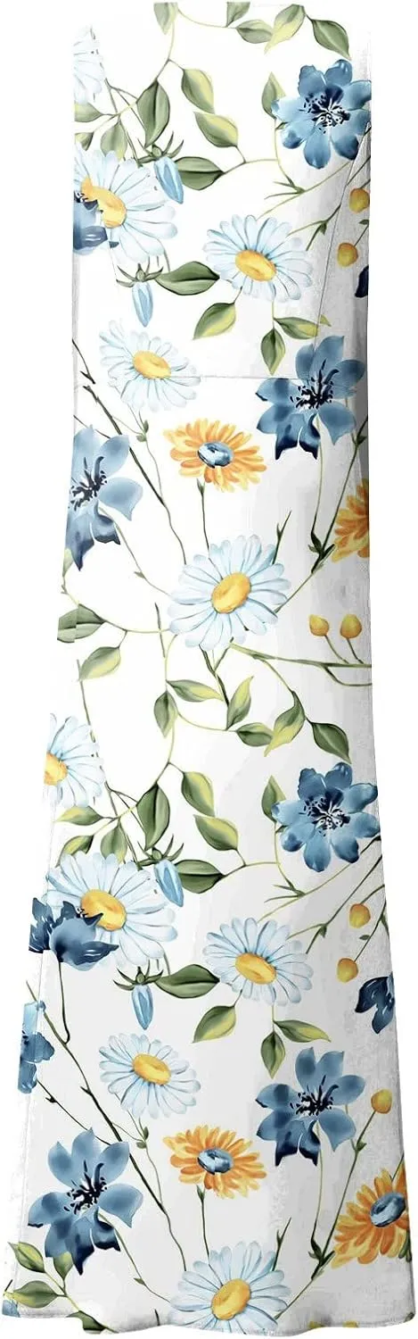 Sundresses for Women 2025 A-Line U Neck Boho Dress Floral Print Sleeveless Tank Dress Flowy Sundress with Pockets