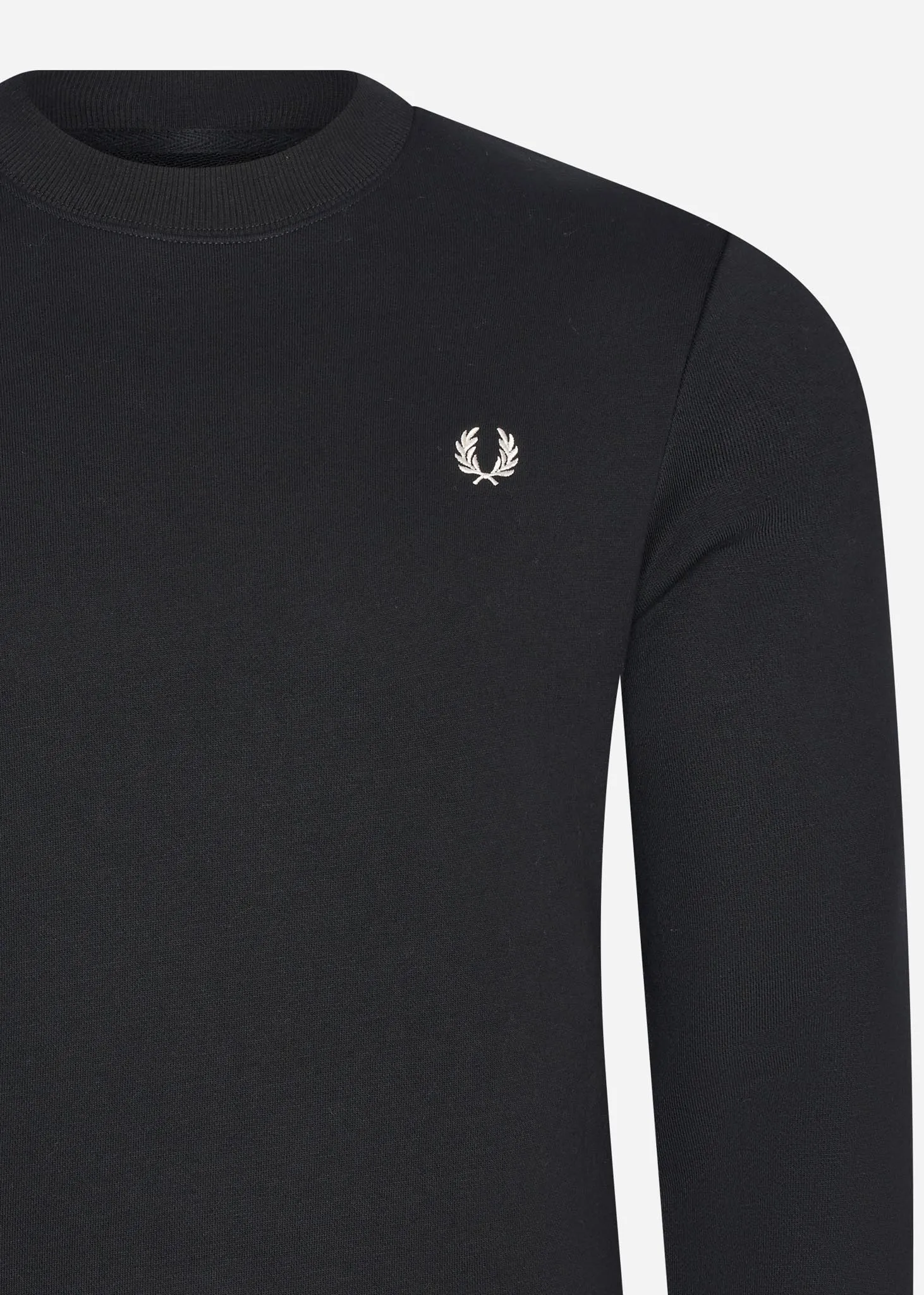 Sweatshirt mit Rundhalsausschnitt - schwarz