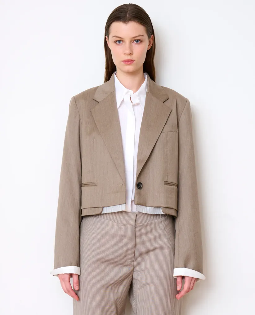 The Cocktail Blazer in Tan