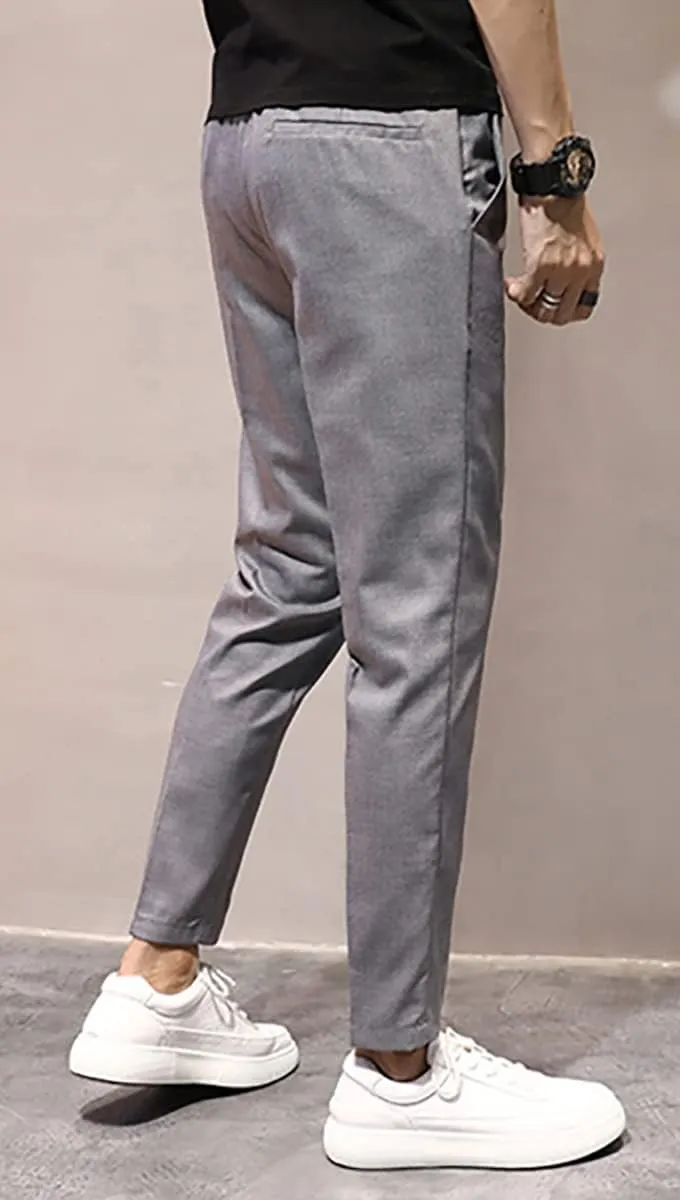 utcoco Men's Cropped Suit Pants Slim-Fit Ankle Length Dress Pants
